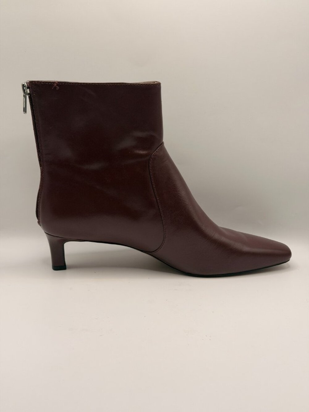 Madewell Womens The Dimes Turkish Coffee Leather Kitten-Heel Boot Sz 11 - Picture 5 of 8